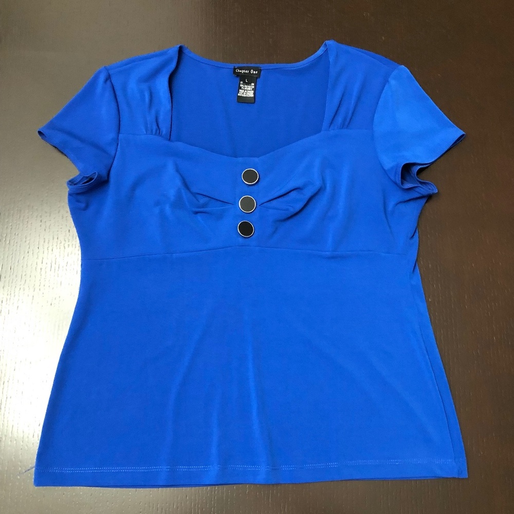 Royal Blue Women's Top by Chapter One, L, EUC